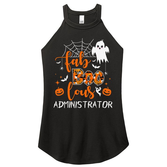 Fab Boo Lous Administrator Funny Boo Ghost Halloween Spooky Women's Perfect Tri Rocker Tank