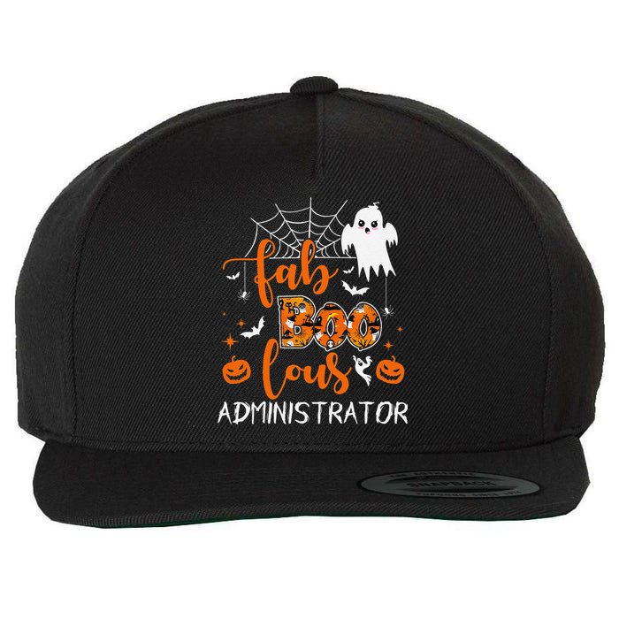 Fab Boo Lous Administrator Funny Boo Ghost Halloween Spooky Wool Snapback Cap