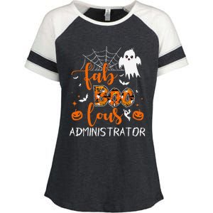 Fab Boo Lous Administrator Funny Boo Ghost Halloween Spooky Enza Ladies Jersey Colorblock Tee