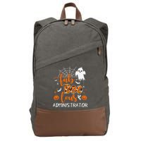Fab Boo Lous Administrator Funny Boo Ghost Halloween Spooky Cotton Canvas Backpack