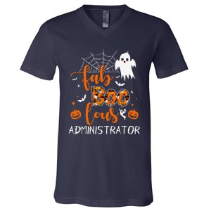 Fab Boo Lous Administrator Funny Boo Ghost Halloween Spooky V-Neck T-Shirt