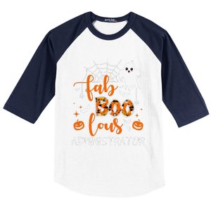 Fab Boo Lous Administrator Funny Boo Ghost Halloween Spooky Baseball Sleeve Shirt