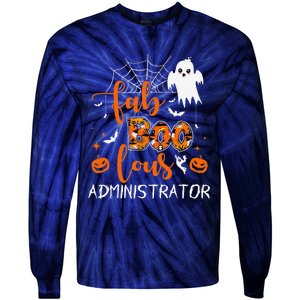 Fab Boo Lous Administrator Funny Boo Ghost Halloween Spooky Tie-Dye Long Sleeve Shirt