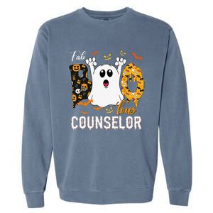 Fab Boo Lous Counselor Funny Ghost School Halloween Garment-Dyed Sweatshirt