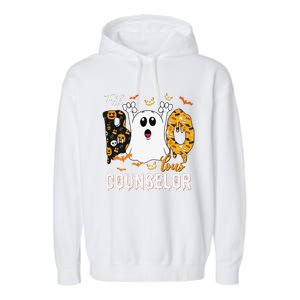 Fab Boo Lous Counselor Funny Ghost School Halloween Garment-Dyed Fleece Hoodie