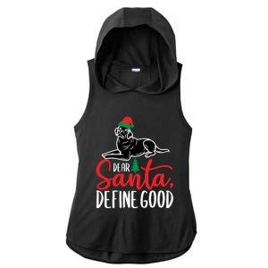 Funny Black Lab Christmas Dear Santa Labrador Retriever Cool Gift Ladies PosiCharge Tri-Blend Wicking Draft Hoodie Tank