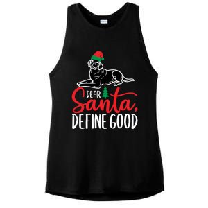 Funny Black Lab Christmas Dear Santa Labrador Retriever Cool Gift Ladies PosiCharge Tri-Blend Wicking Tank