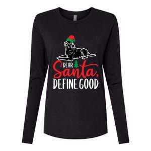 Funny Black Lab Christmas Dear Santa Labrador Retriever Cool Gift Womens Cotton Relaxed Long Sleeve T-Shirt