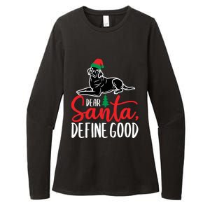 Funny Black Lab Christmas Dear Santa Labrador Retriever Cool Gift Womens CVC Long Sleeve Shirt