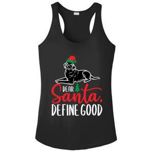 Funny Black Lab Christmas Dear Santa Labrador Retriever Cool Gift Ladies PosiCharge Competitor Racerback Tank