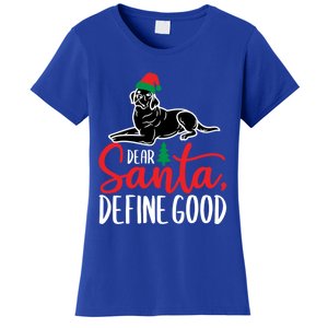 Funny Black Lab Christmas Dear Santa Labrador Retriever Cool Gift Women's T-Shirt