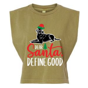 Funny Black Lab Christmas Dear Santa Labrador Retriever Cool Gift Garment-Dyed Women's Muscle Tee