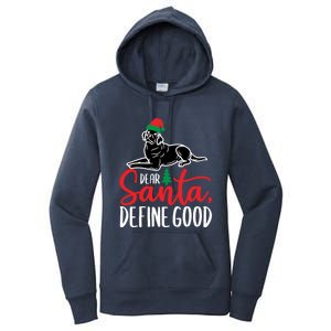 Funny Black Lab Christmas Dear Santa Labrador Retriever Cool Gift Women's Pullover Hoodie