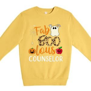 Fab Boo Lous Counselor Leopard Spooky Halloween Costume Premium Crewneck Sweatshirt