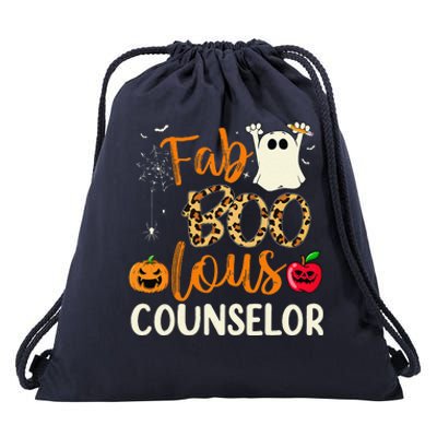 Fab Boo Lous Counselor Leopard Spooky Halloween Costume Drawstring Bag