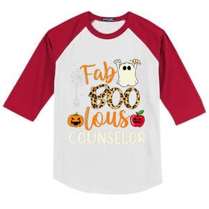 Fab Boo Lous Counselor Leopard Spooky Halloween Costume Kids Colorblock Raglan Jersey