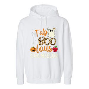 Fab Boo Lous Counselor Leopard Spooky Halloween Costume Garment-Dyed Fleece Hoodie