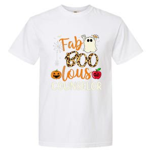 Fab Boo Lous Counselor Leopard Spooky Halloween Costume Garment-Dyed Heavyweight T-Shirt