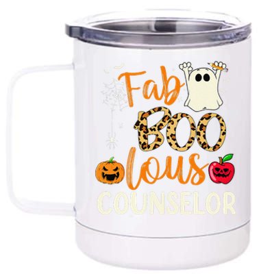 Fab Boo Lous Counselor Leopard Spooky Halloween Costume 12 oz Stainless Steel Tumbler Cup