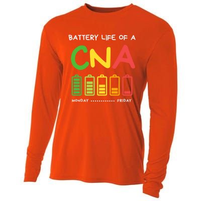 Funny Battery Life Of A Cna Certified Nurse Assistant Cna Gift Cooling Performance Long Sleeve Crew