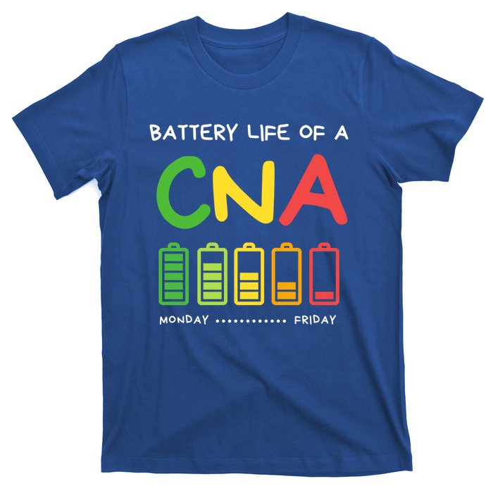 Funny Battery Life Of A Cna Certified Nurse Assistant Cna Gift T-Shirt