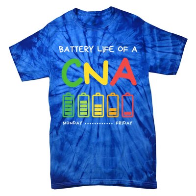 Funny Battery Life Of A Cna Certified Nurse Assistant Cna Gift Tie-Dye T-Shirt