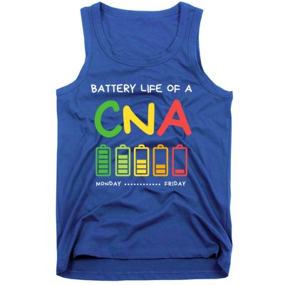 Funny Battery Life Of A Cna Certified Nurse Assistant Cna Gift Tank Top