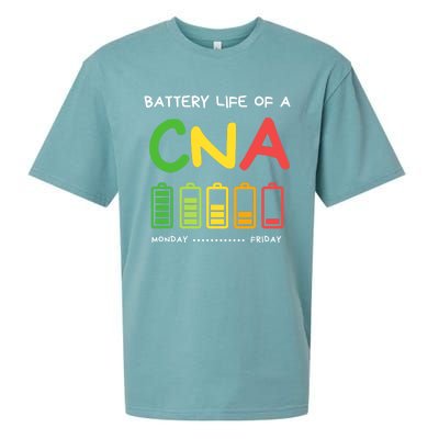 Funny Battery Life Of A Cna Certified Nurse Assistant Cna Gift Sueded Cloud Jersey T-Shirt