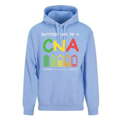 Funny Battery Life Of A Cna Certified Nurse Assistant Cna Gift Unisex Surf Hoodie