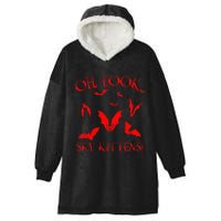 Funny Bat Lover Gift For Men Women Cool Sky Kittens Horror Hooded Wearable Blanket