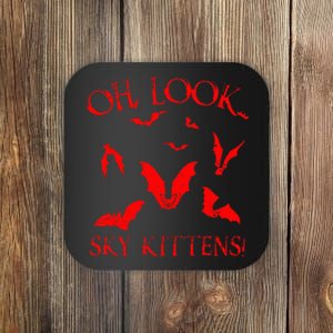 Funny Bat Lover Gift For Men Women Cool Sky Kittens Horror Coaster