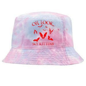 Funny Bat Lover Gift For Men Women Cool Sky Kittens Horror Tie-Dyed Bucket Hat