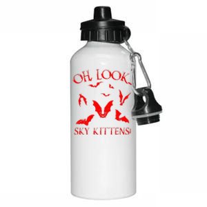 Funny Bat Lover Gift For Men Women Cool Sky Kittens Horror Aluminum Water Bottle