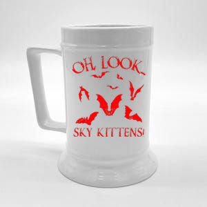 Funny Bat Lover Gift For Men Women Cool Sky Kittens Horror Beer Stein