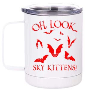 Funny Bat Lover Gift For Men Women Cool Sky Kittens Horror 12 oz Stainless Steel Tumbler Cup