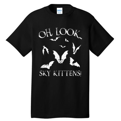 Funny Bat Lover Gift For Men Women Cool Sky Kittens Horror Tall T-Shirt