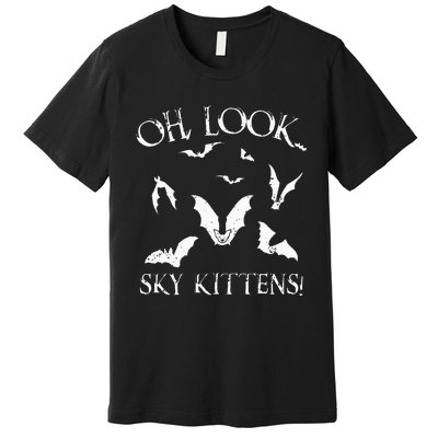 Funny Bat Lover Gift For Men Women Cool Sky Kittens Horror Premium T-Shirt