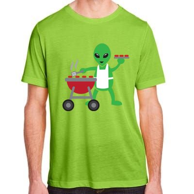 Funny Bbq Lover Artistic Barbecue Grilling Alien Gift Adult ChromaSoft Performance T-Shirt