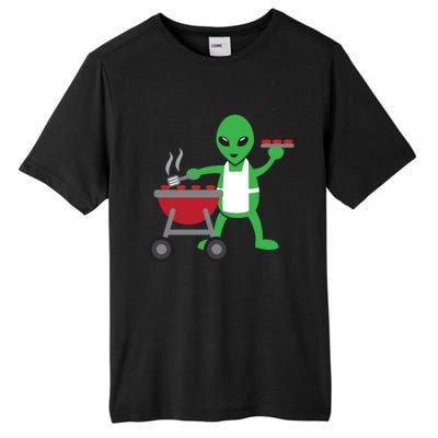 Funny Bbq Lover Artistic Barbecue Grilling Alien Gift Tall Fusion ChromaSoft Performance T-Shirt