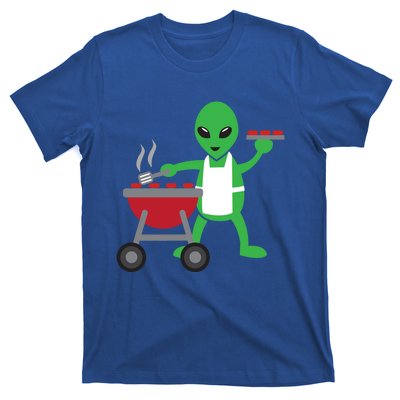 Funny Bbq Lover Artistic Barbecue Grilling Alien Gift T-Shirt