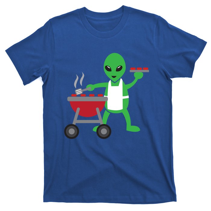 Funny Bbq Lover Artistic Barbecue Grilling Alien Gift T-Shirt