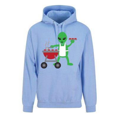 Funny Bbq Lover Artistic Barbecue Grilling Alien Gift Unisex Surf Hoodie