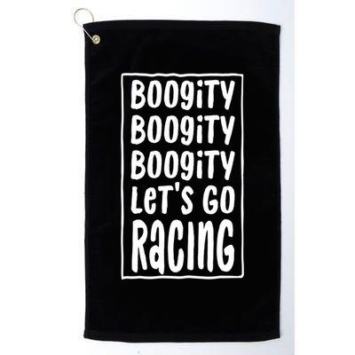 Funny Boogity LetS Go Racing Race Car Driving Quote Design Meaningful Gift Golf Towel
