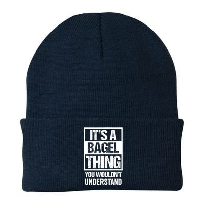 Funny Bagel Lover Text Design: Its A Bagel Thing Beygl Knit Cap Winter Beanie