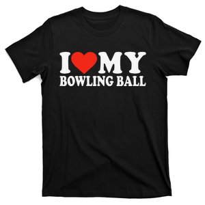 Funny Bowler Love Bowling Ball Cute League Bowling T-Shirt