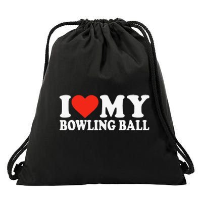 Funny Bowler Love Bowling Ball Cute League Bowling Drawstring Bag