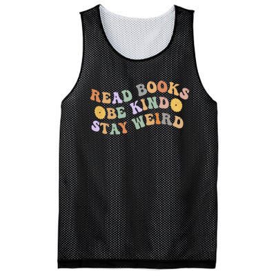 Funny Book Lover Groovy Read Books Be Kind Stay Weird Mesh Reversible Basketball Jersey Tank