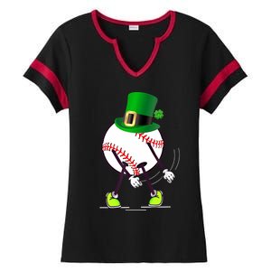 Flossing Baseball Leprechaun Hat St Patricks Day Meaningful Gift Ladies Halftime Notch Neck Tee