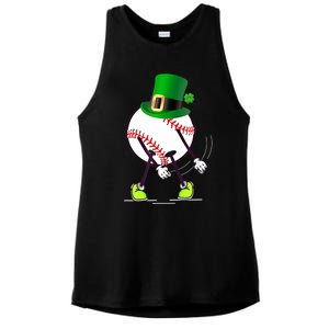 Flossing Baseball Leprechaun Hat St Patricks Day Meaningful Gift Ladies PosiCharge Tri-Blend Wicking Tank