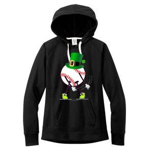 Flossing Baseball Leprechaun Hat St Patricks Day Meaningful Gift Women's Fleece Hoodie